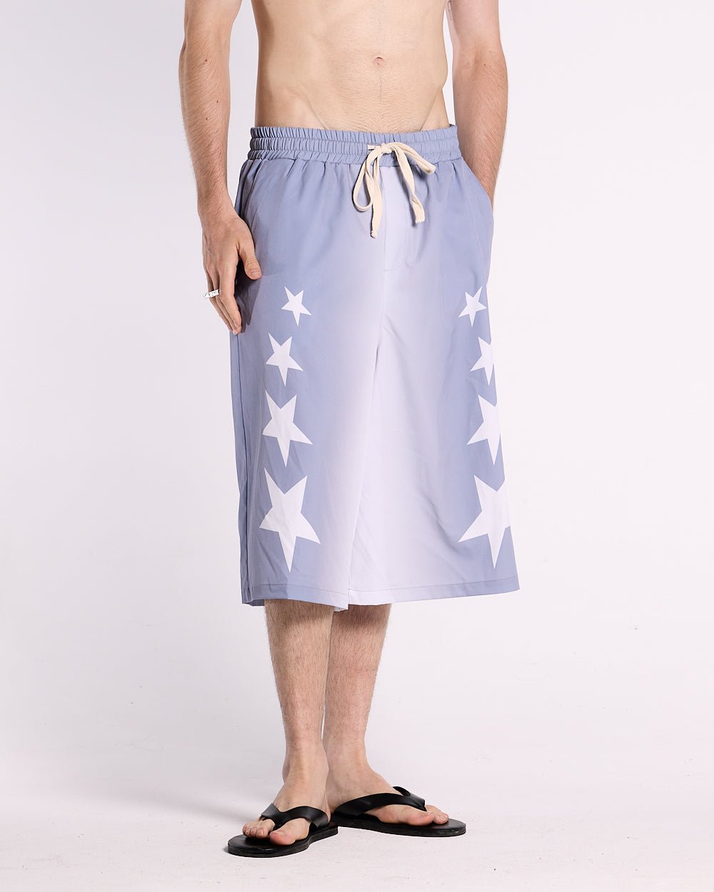 STARS WIDE SWIM SHORTS LILAC - COLD CULTURE