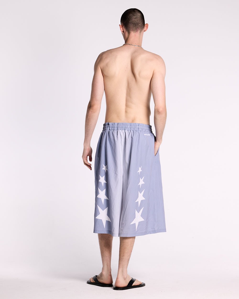 STARS WIDE SWIM SHORTS LILAC - COLD CULTURE