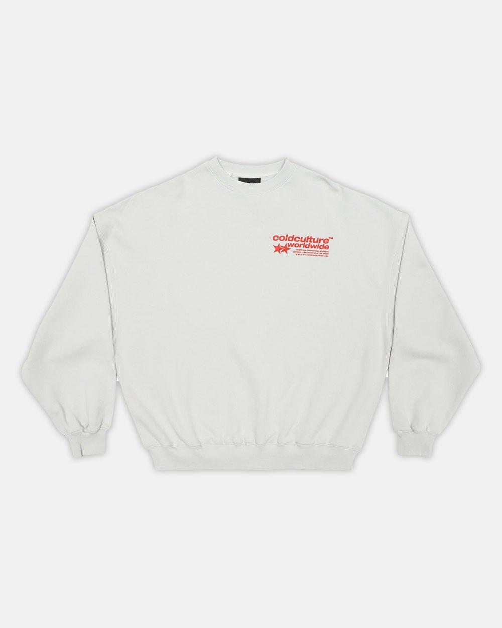 STATUS PATCH CREWNECK LIGHT GREY - COLD CULTURE