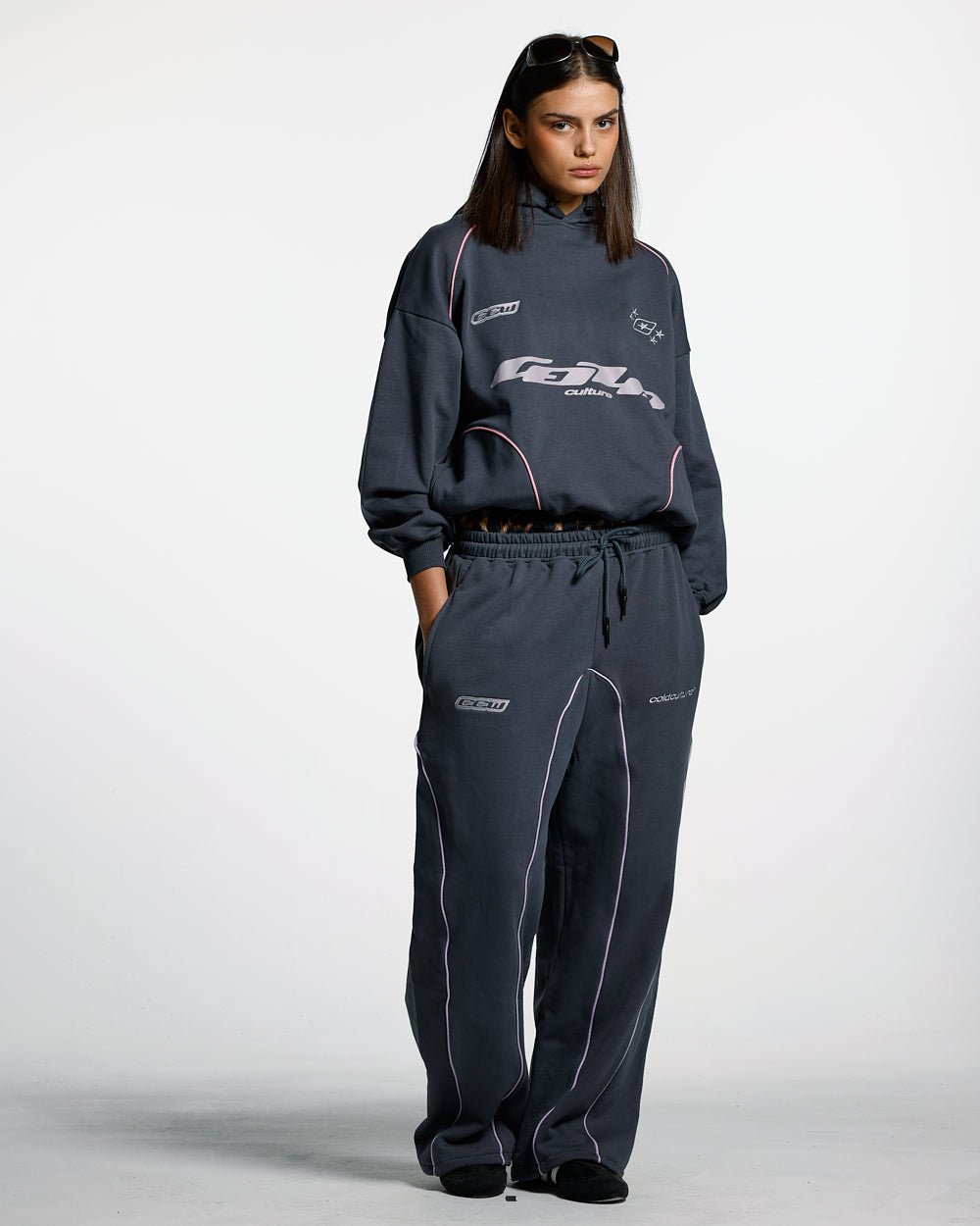STRIDE SWEATPANTS DARK PURPLE - COLD CULTURE