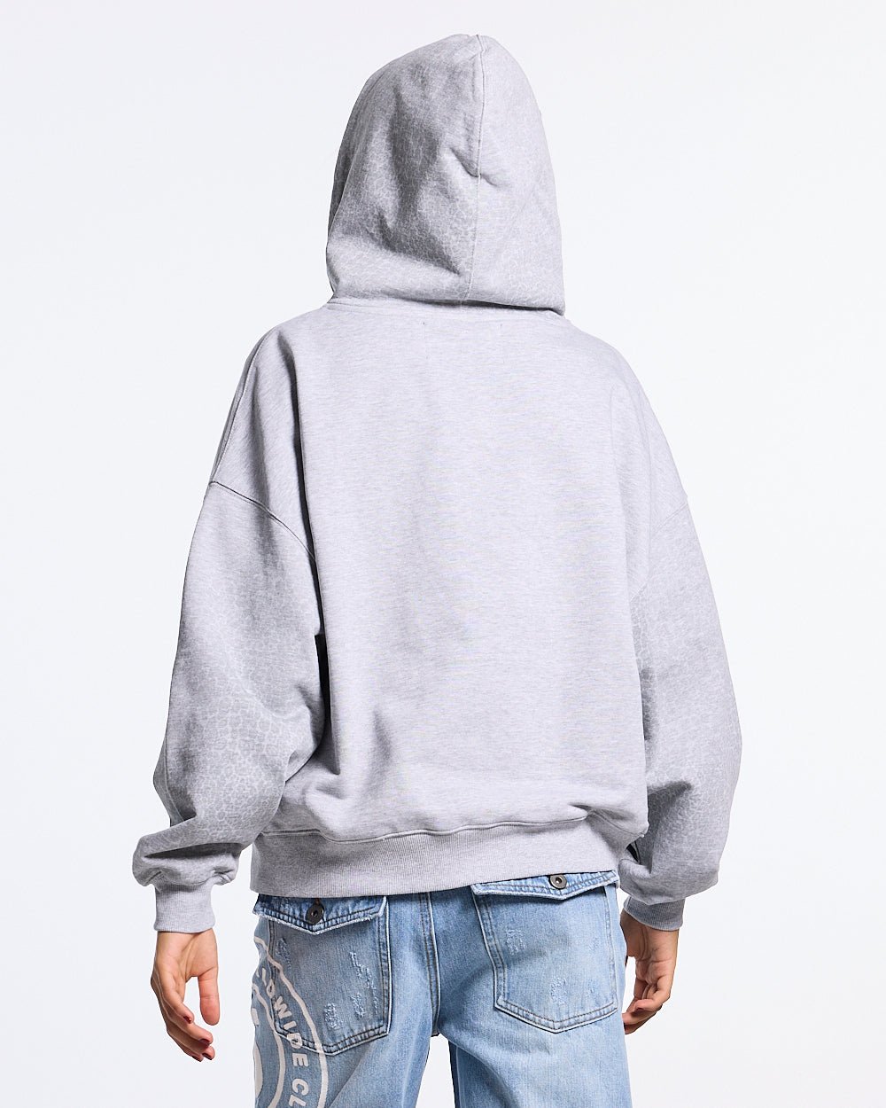 STRIPE ZIP HOODIE HEATHER GREY - Cold Culture