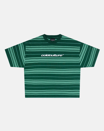 STRIPED TEE BAYBERRY GREEN