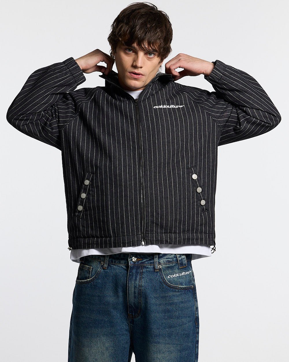 STRIPES CASINO JACKET NAVY - Cold Culture
