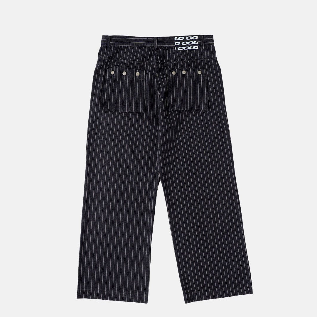 STRIPES CASINO V1 PANTS BLACK DENIM - Cold Culture