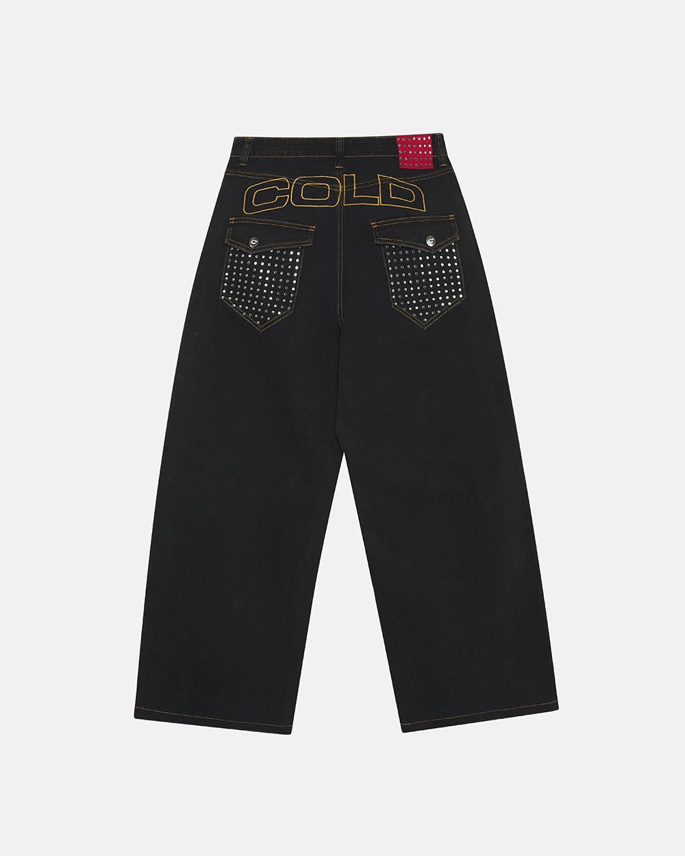 STUDS JEANS BLACK DENIM - COLD CULTURE