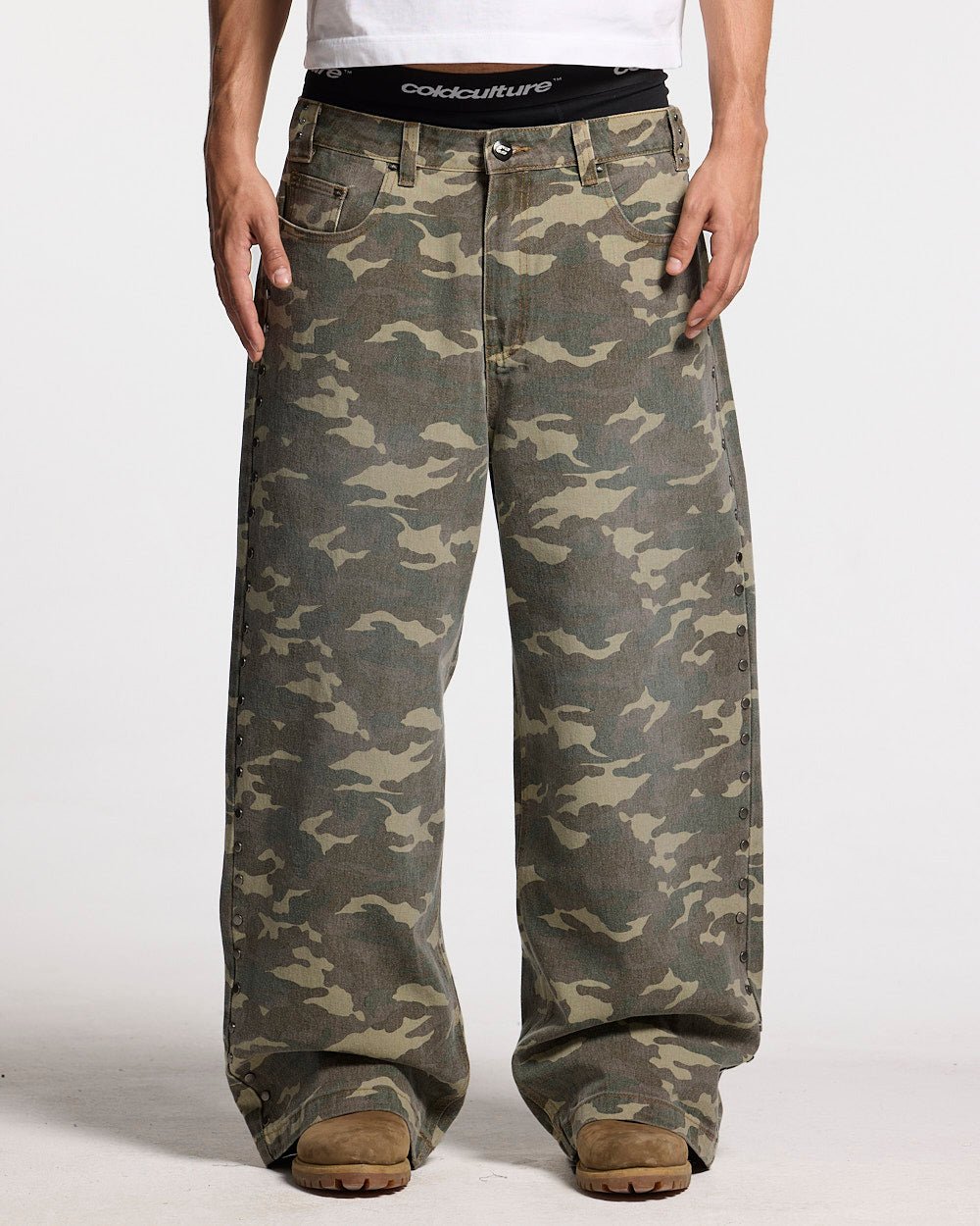 STUDS PANTS CAMO - Cold Culture #man