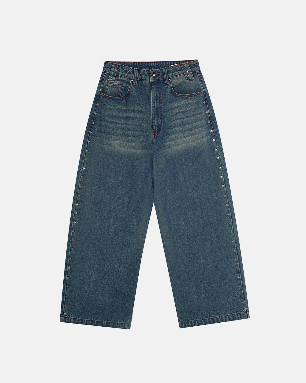 STUDS PANTS LIGHT BLUE DENIM - Cold Culture