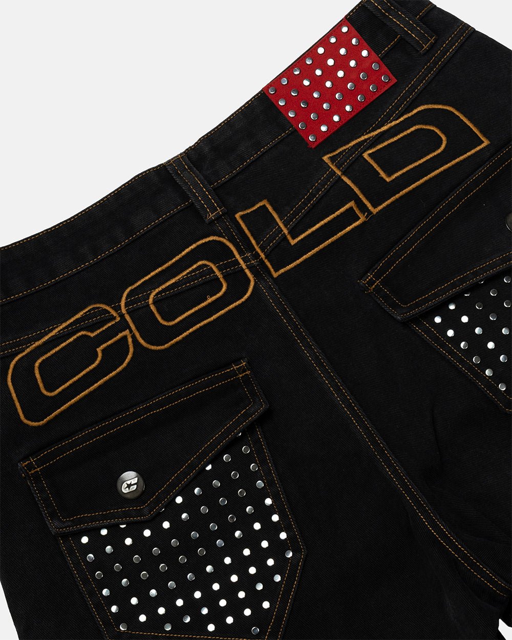 STUDS SHORT BLACK - Cold Culture