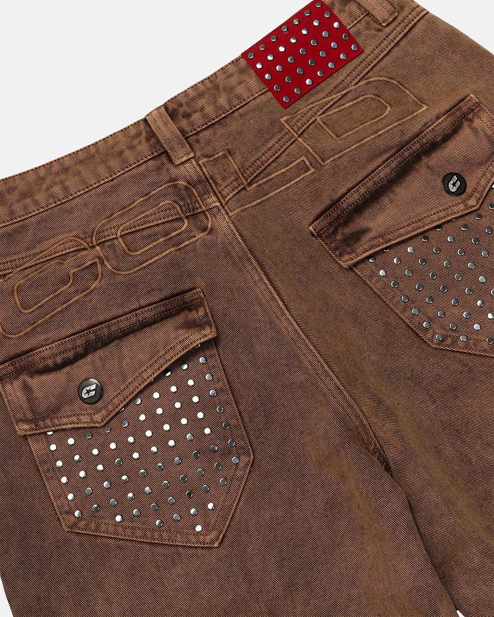 STUDS SHORT BROWN - Cold Culture