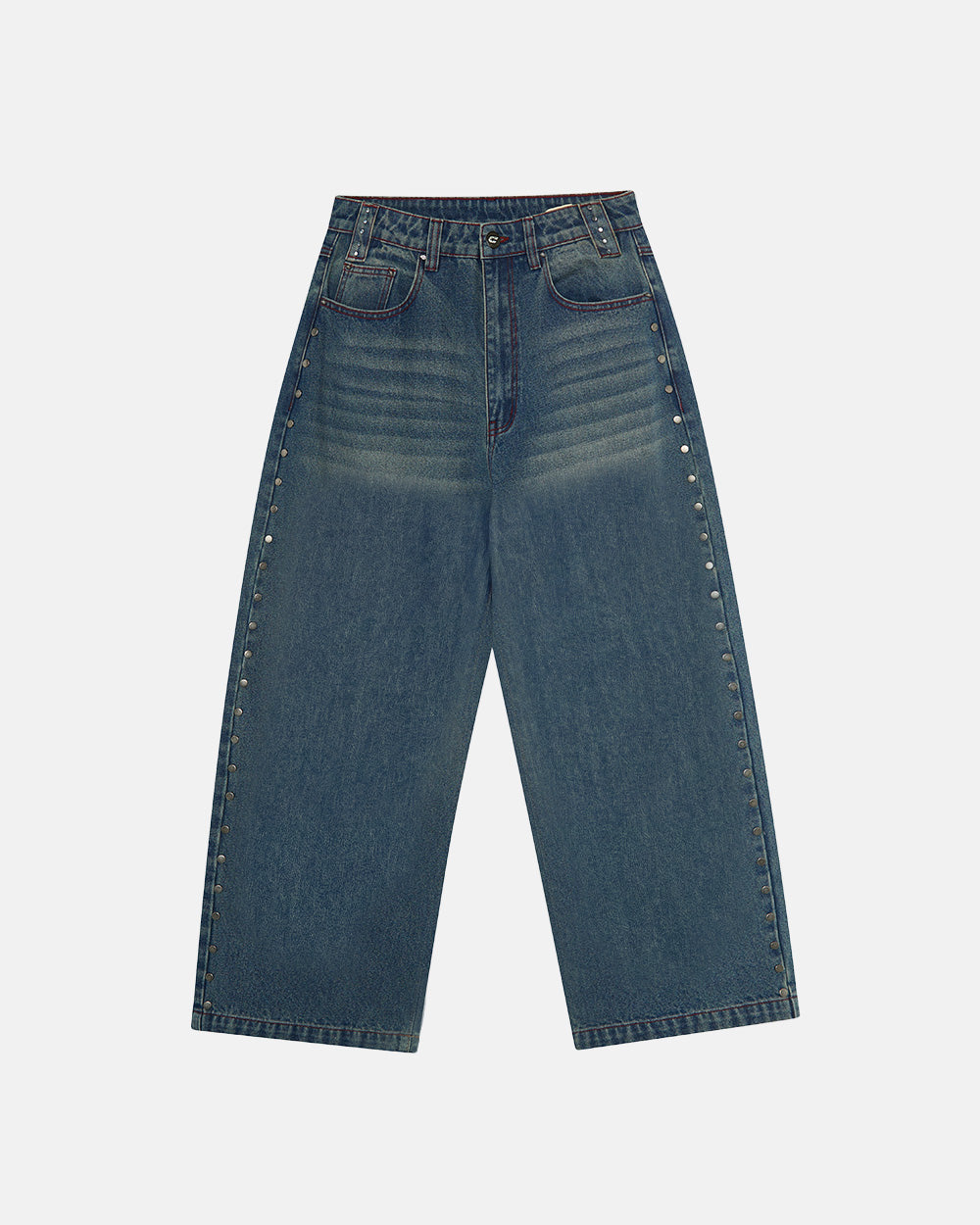 STUDS PANTS LIGHT BLUE DENIM
