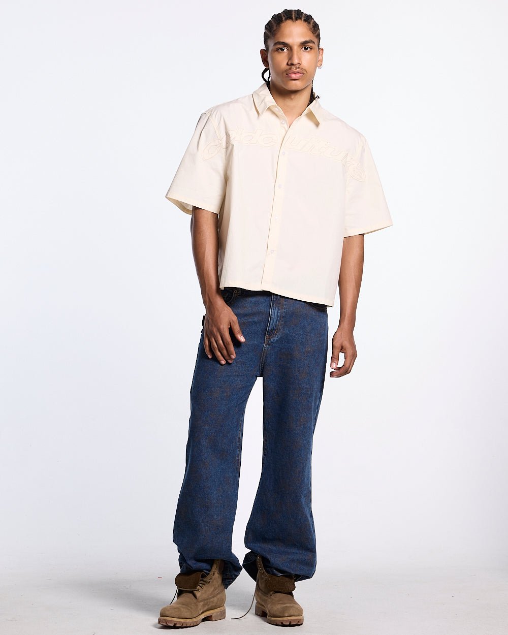 SUN DISTRESS SHIRT BEIGE - Cold Culture