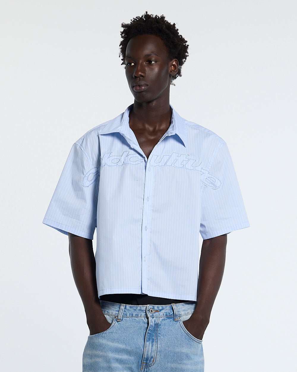SUN DISTRESS SHIRT BLUE - Cold Culture