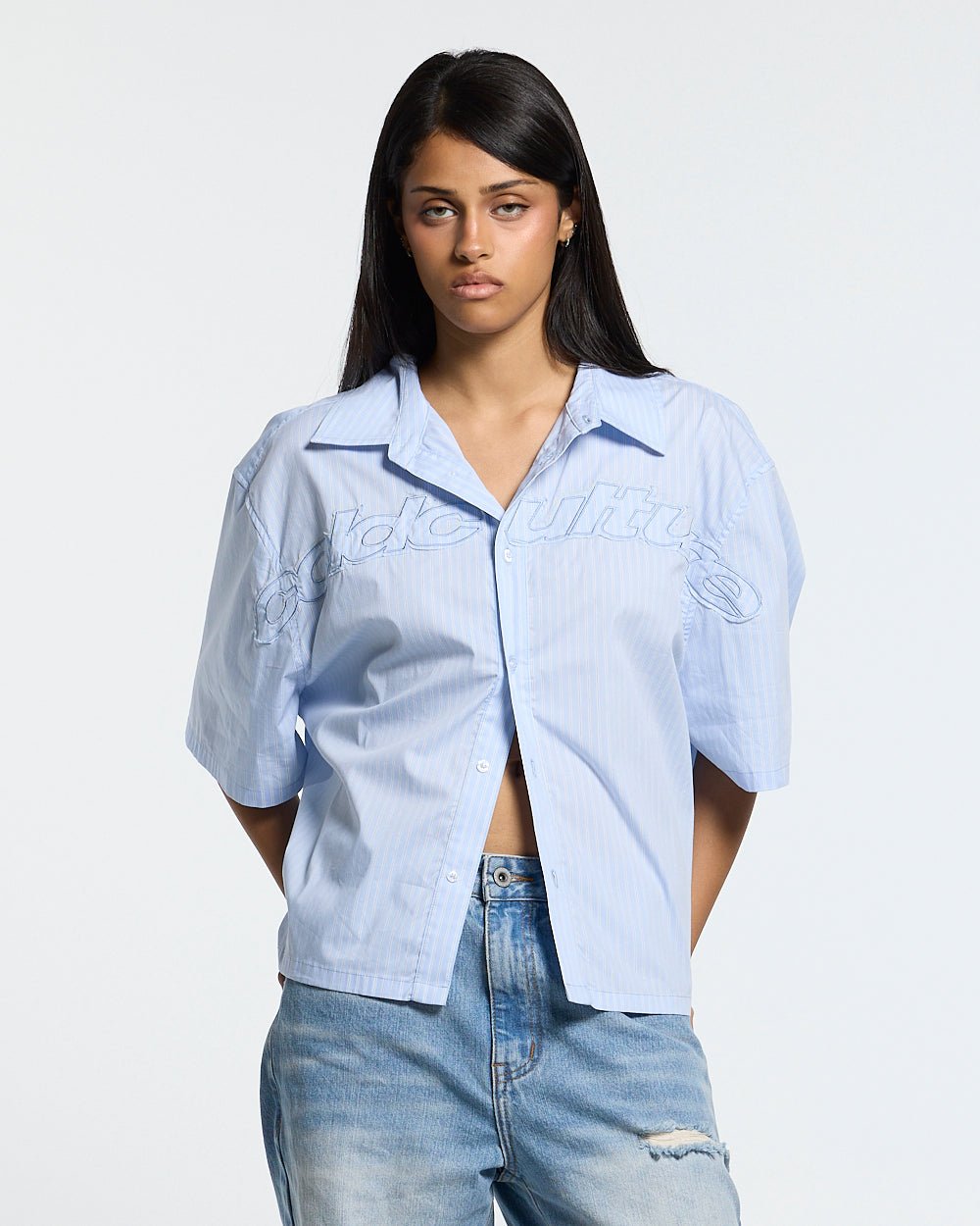 SUN DISTRESS SHIRT BLUE - Cold Culture