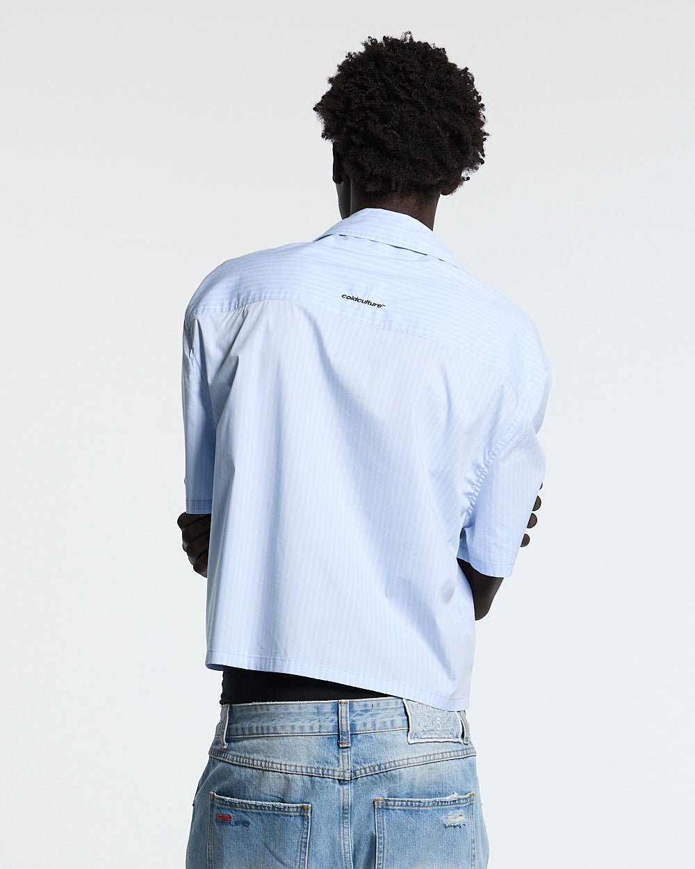 SUN DISTRESS SHIRT BLUE - Cold Culture