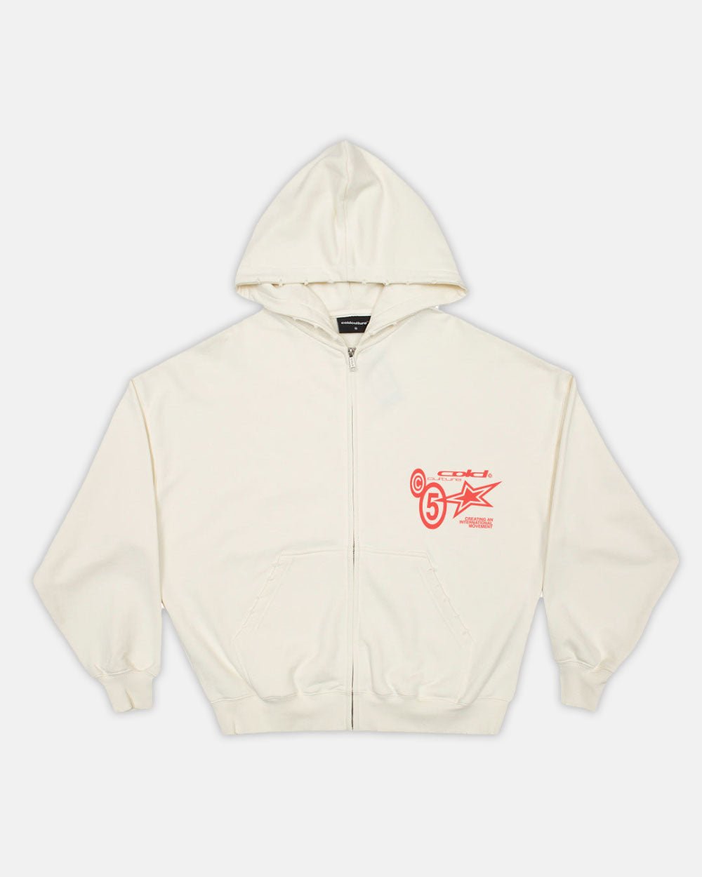 SUPERNOVA ZIP HOODIE IVORY WHITE - COLD CULTURE