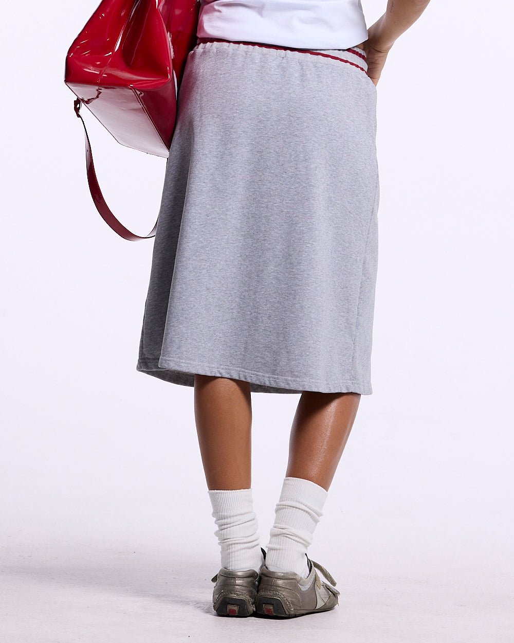 SWING SKIRT HEATHER GREY - Cold Culture