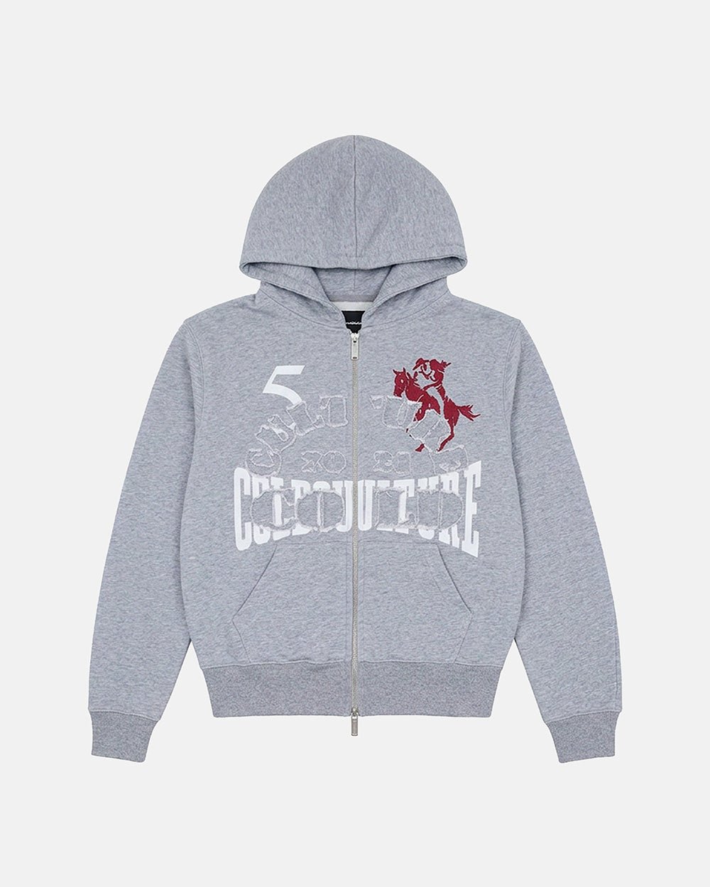 SWING ZIP HOODIE HEATHER GREY - Cold Culture