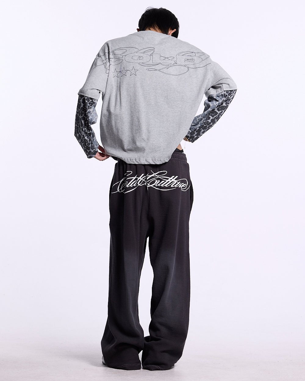 TABBY DOUBLE LONGSLEEVE TEE HEATHER GREY - Cold Culture