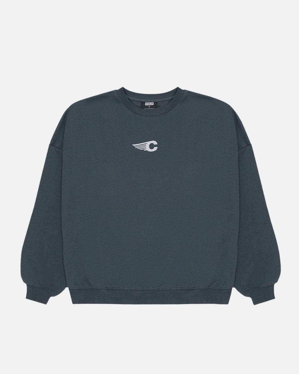 TAGLINE CREWNECK BALTIC BLUE - COLD CULTURE