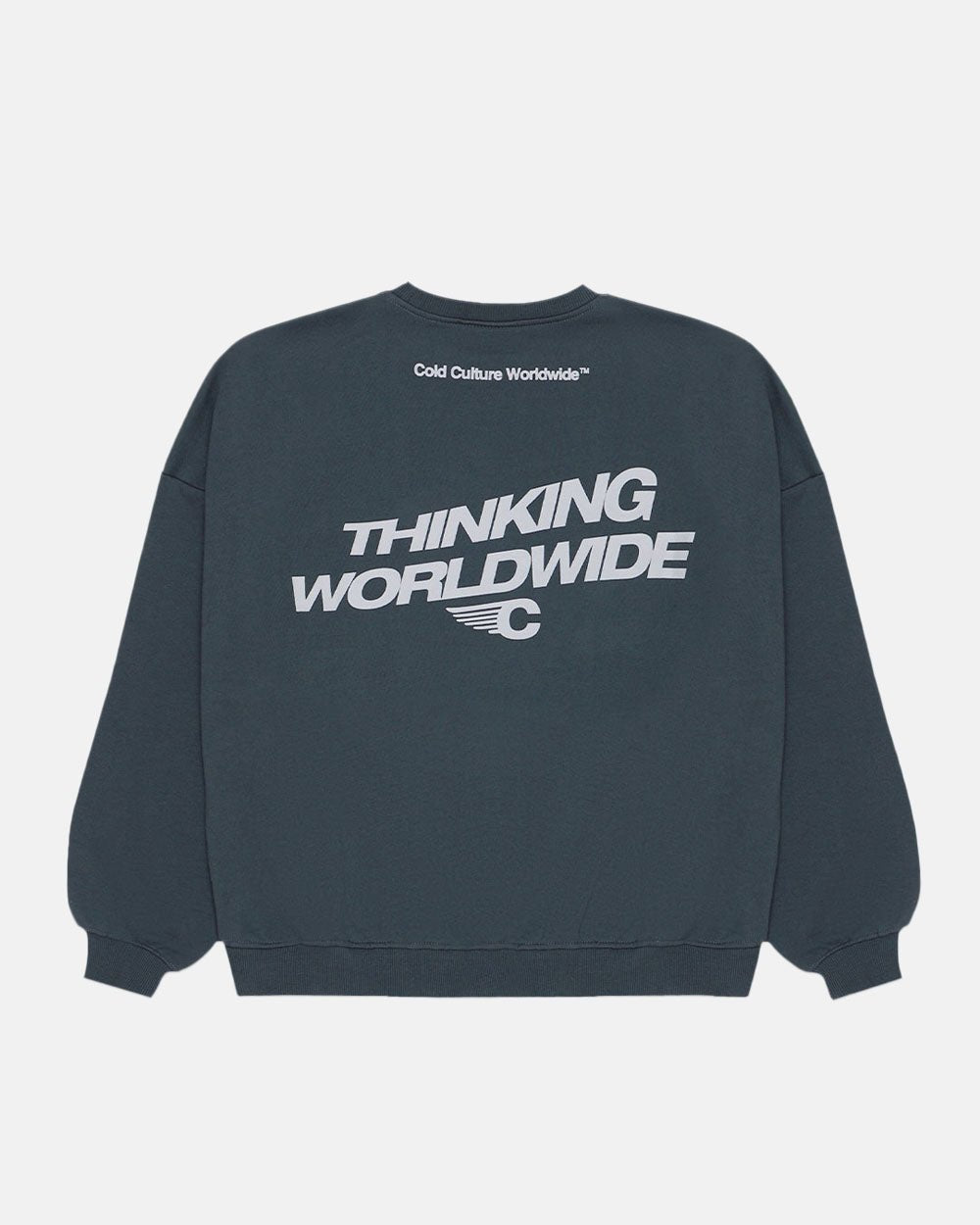 TAGLINE CREWNECK BALTIC BLUE - COLD CULTURE