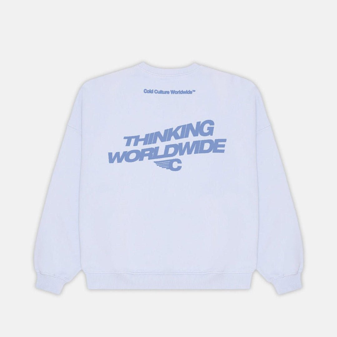 TAGLINE CREWNECK LIGHT BLUE - Cold Culture