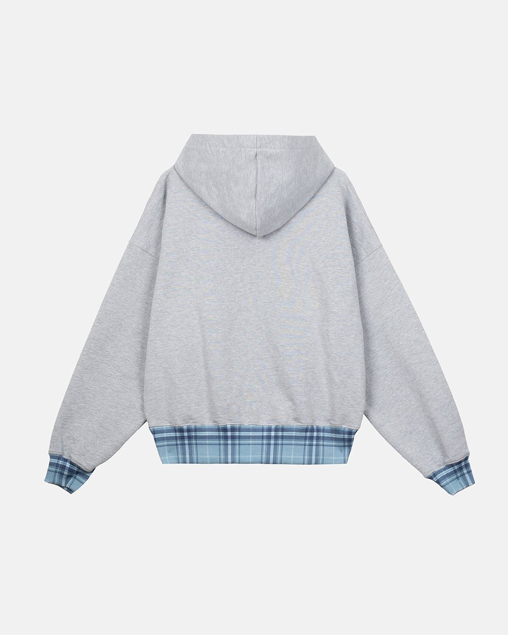cold culture チェックジップフーディ TAKE A PEAK ZIP HOODIE HEATHER GREY