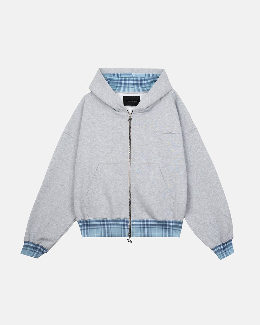 TAKE A PEAK ZIP HOODIE HEATHER GREY - Cold Culture