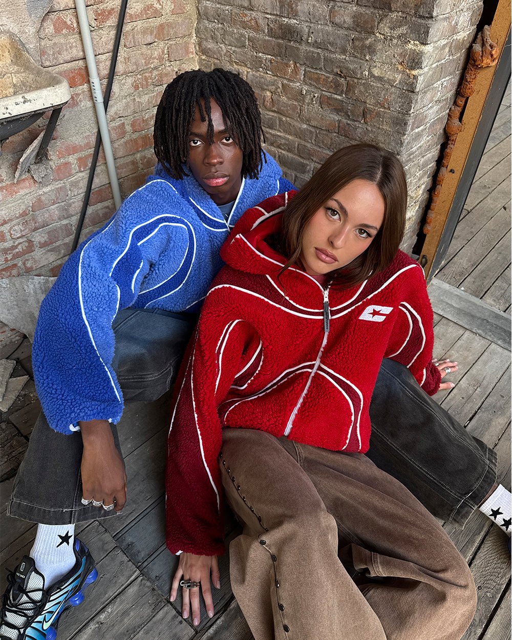TAKE OFF FLEECE RED