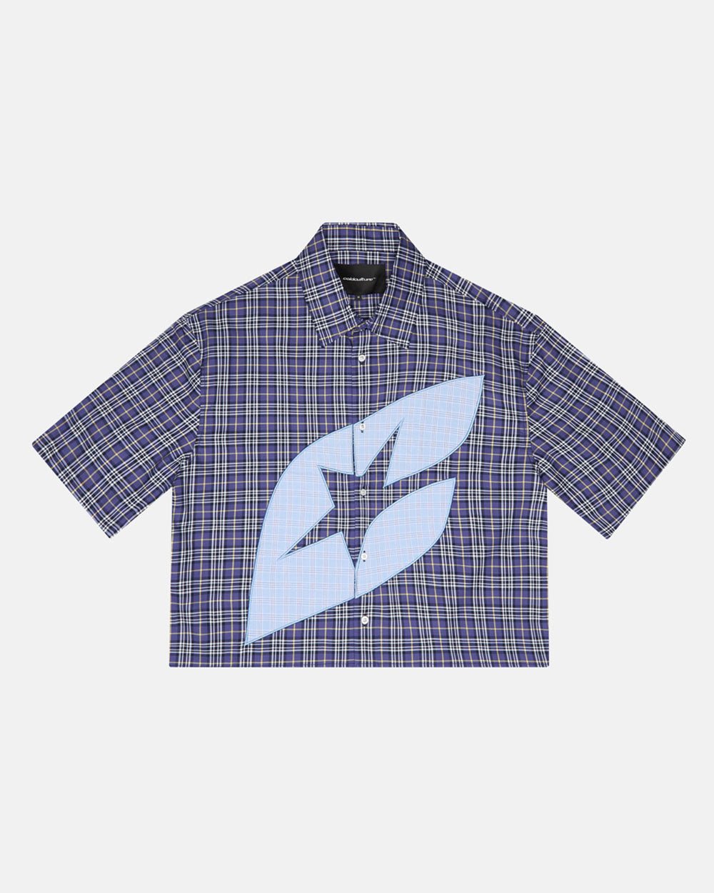 TARTAN C SHIRT DARK BLUE - COLD CULTURE