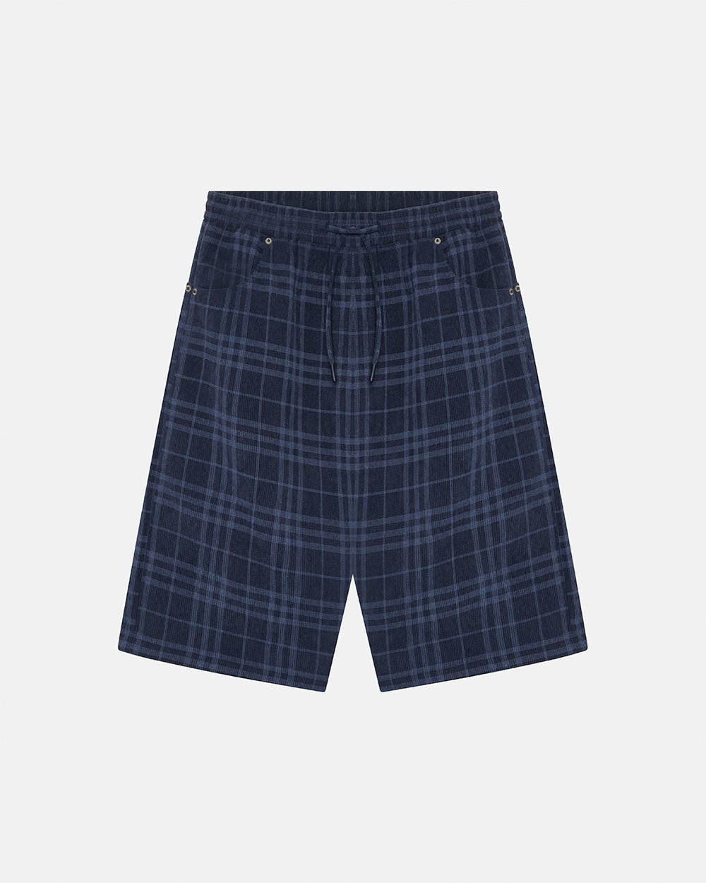 TARTAN CLUB SHORTS NAVY - Cold Culture