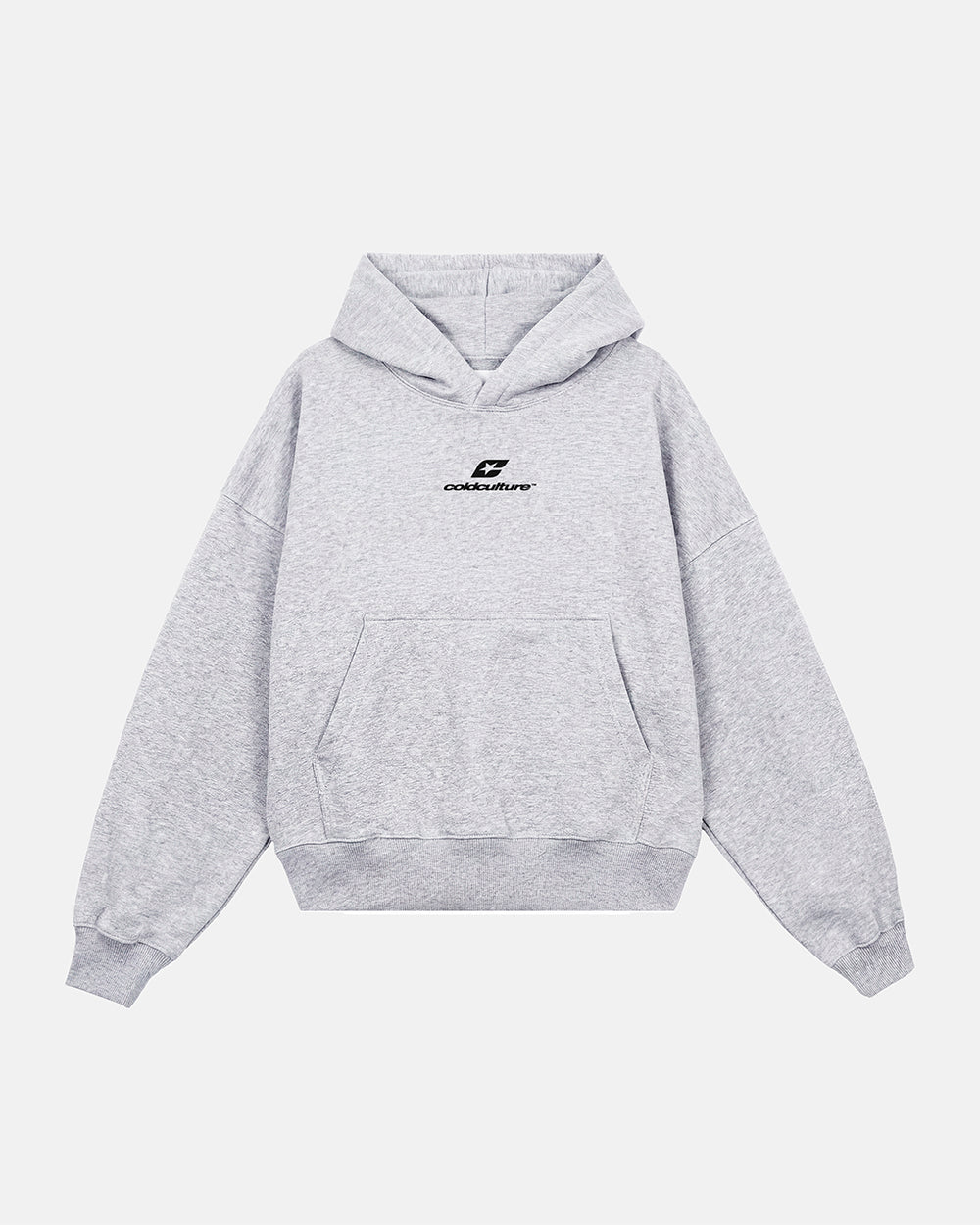 TARTAN DISTRESS CURVED HOODIE HEATHER GREY - Cold Culture
