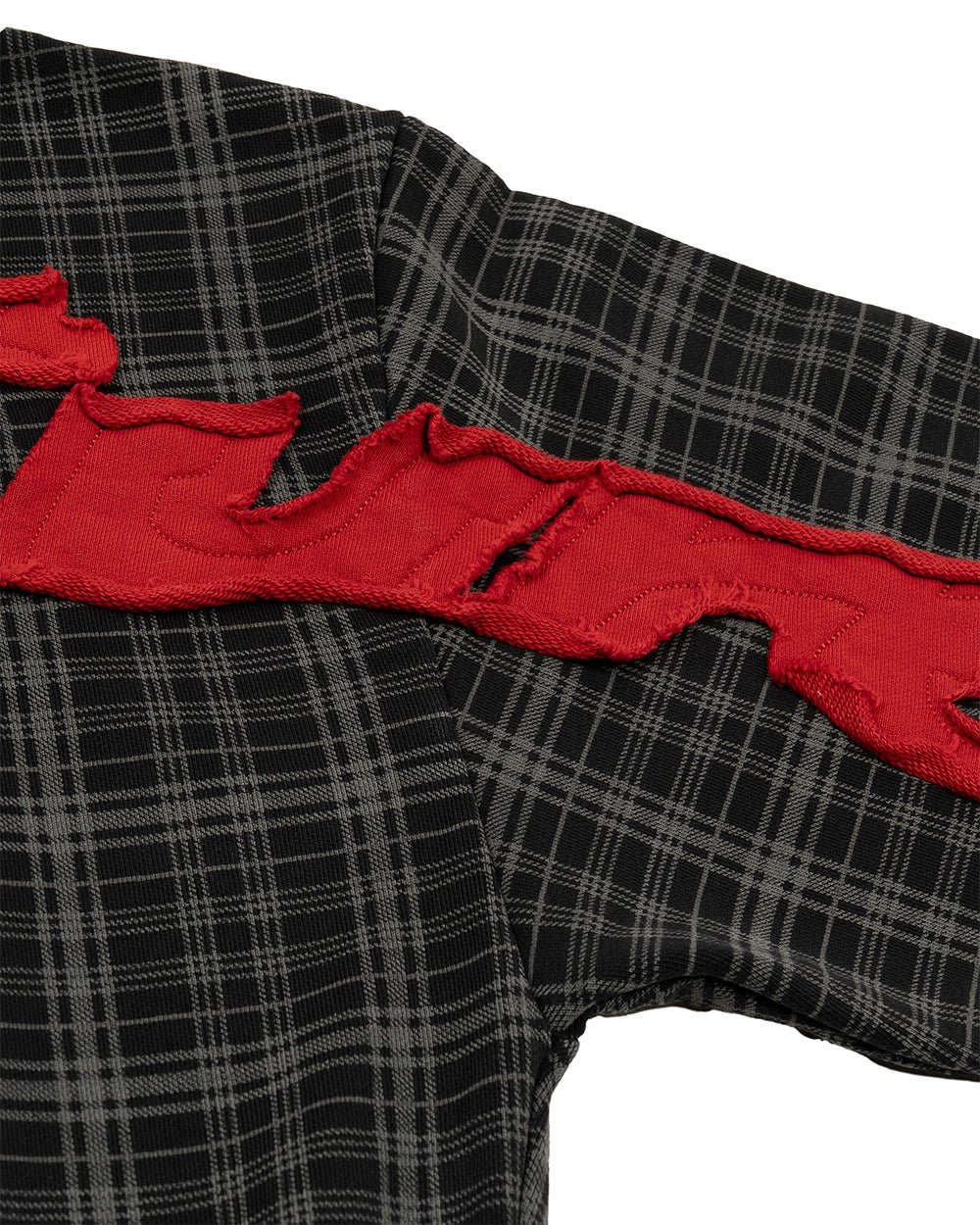 TARTAN HOODIE BLACK, GREY & RED - Cold Culture