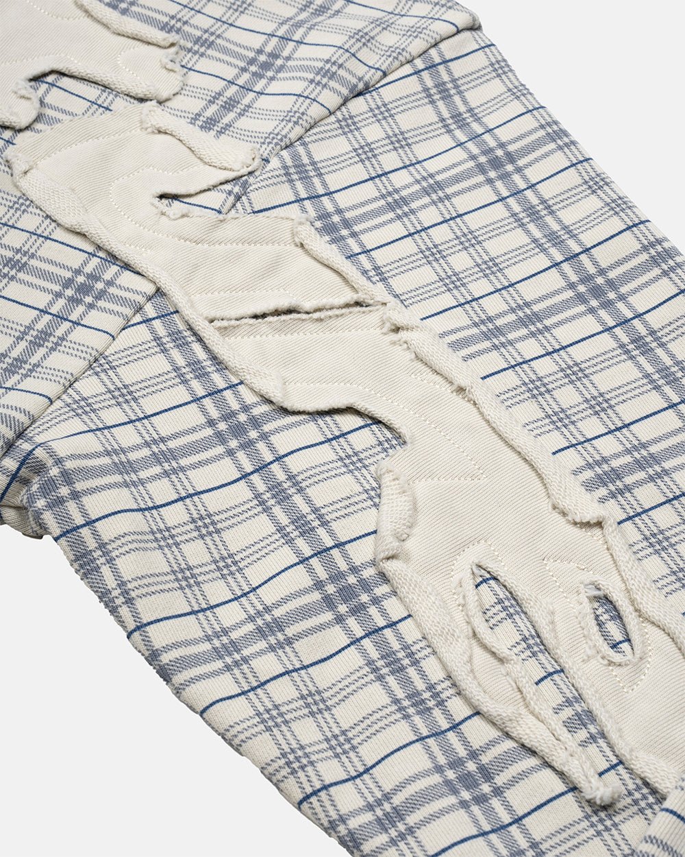 TARTAN HOODIE WHITE & MIX OF BLUES - Cold Culture