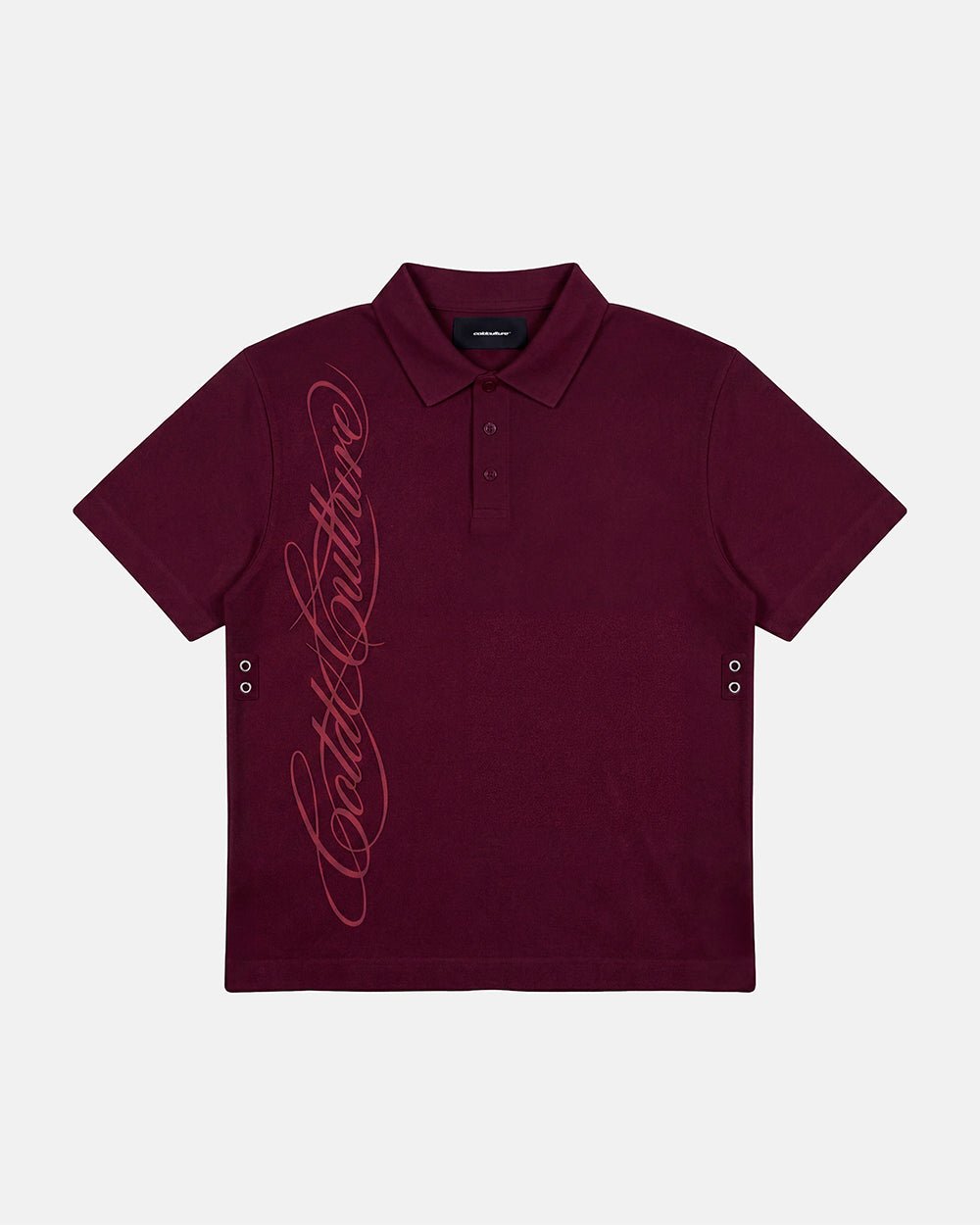 TARTAN SCRIPT POLO RED - Cold Culture