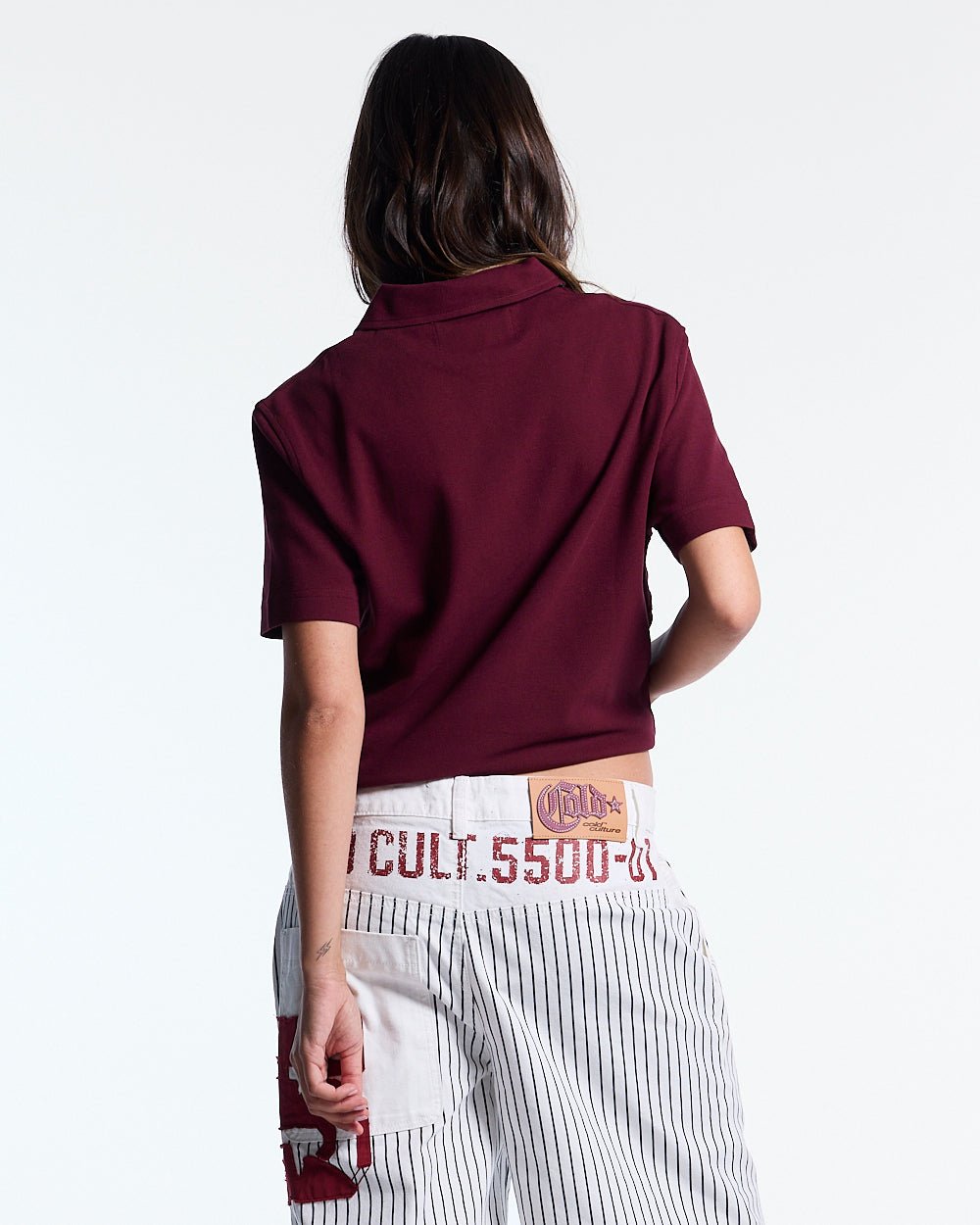 TARTAN SCRIPT POLO RED - Cold Culture