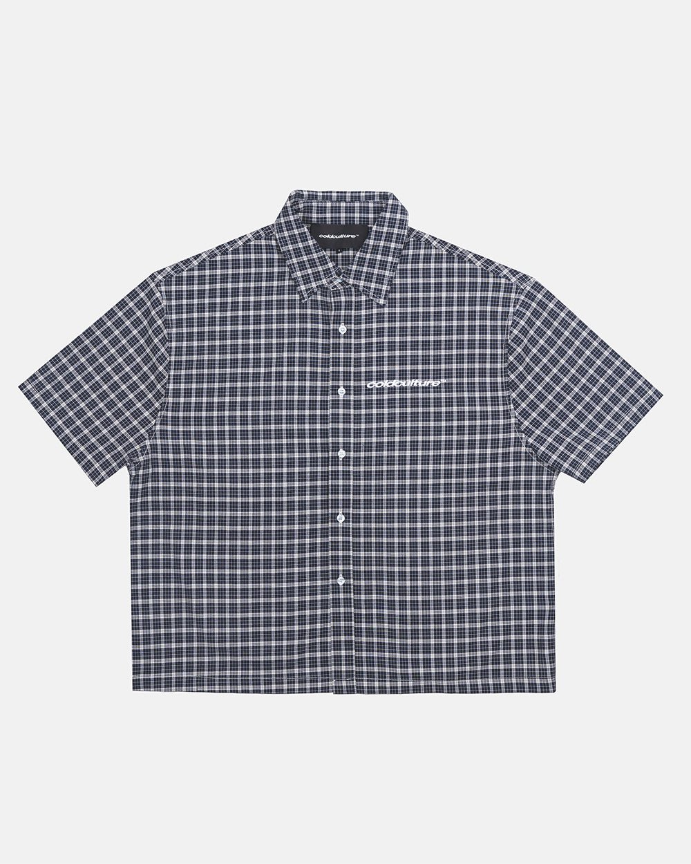 TARTAN SCRIPT SHIRT BLACK - Cold Culture