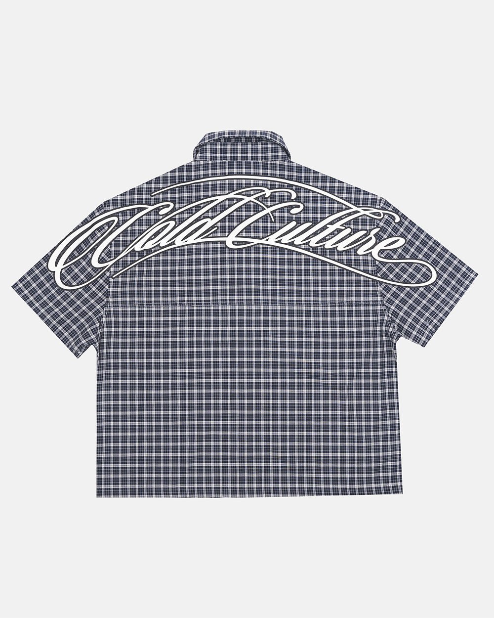 TARTAN SCRIPT SHIRT BLACK - Cold Culture