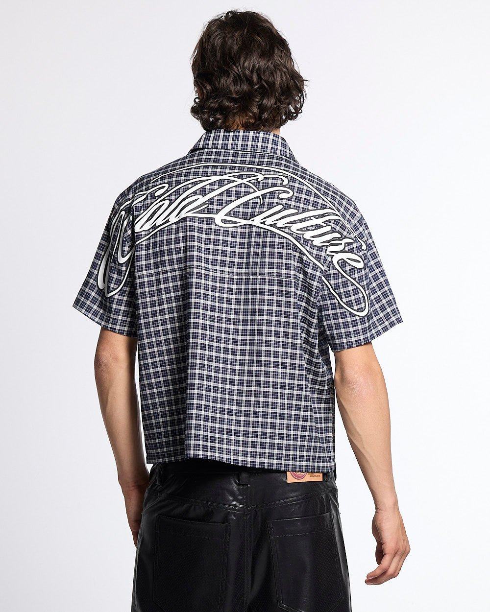 TARTAN SCRIPT SHIRT BLACK - Cold Culture