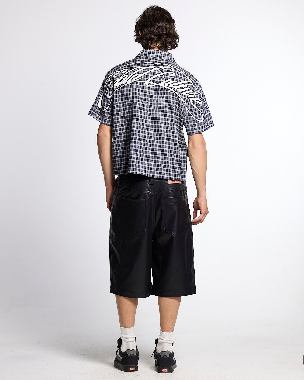 TARTAN SCRIPT SHIRT BLACK - Cold Culture