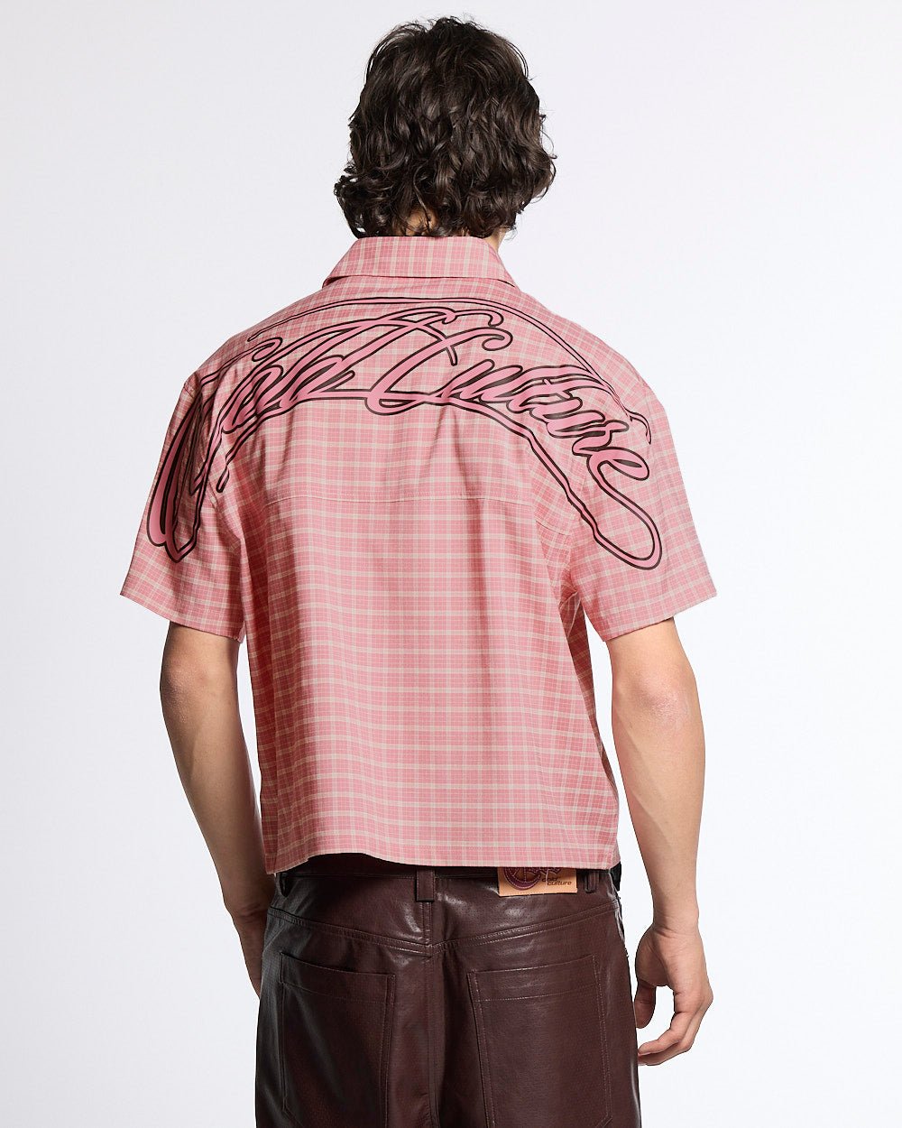 TARTAN SCRIPT SHIRT PINK - Cold Culture