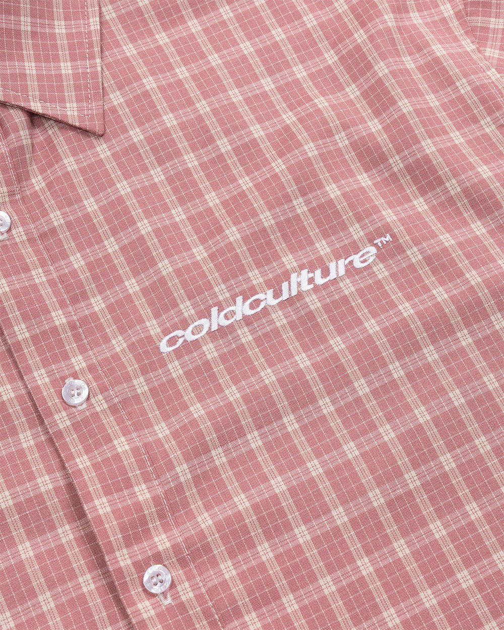 TARTAN SCRIPT SHIRT PINK - Cold Culture