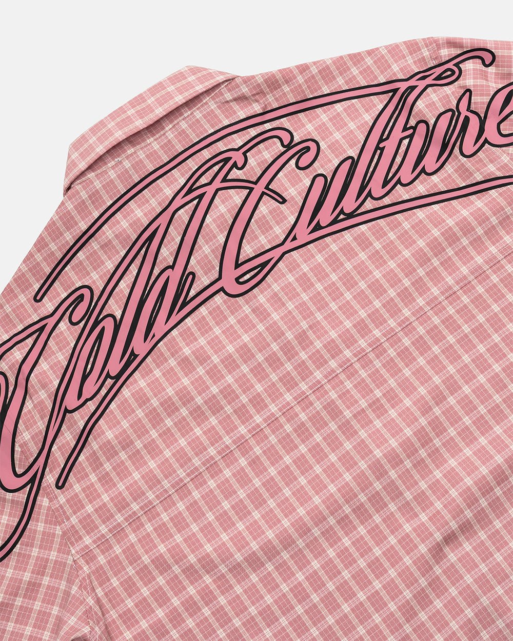 TARTAN SCRIPT SHIRT PINK - Cold Culture