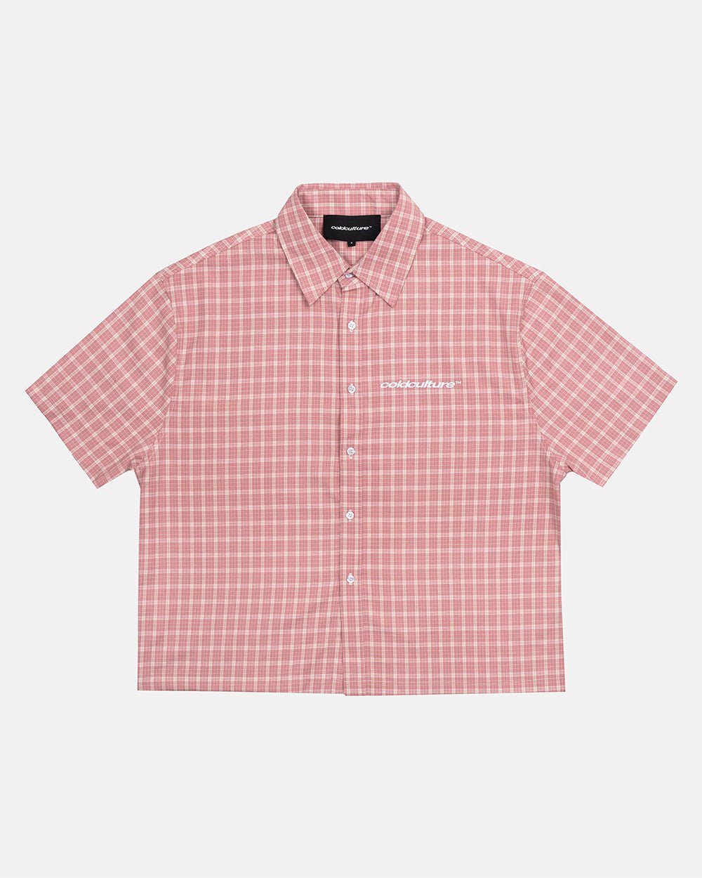 TARTAN SCRIPT SHIRT PINK - Cold Culture