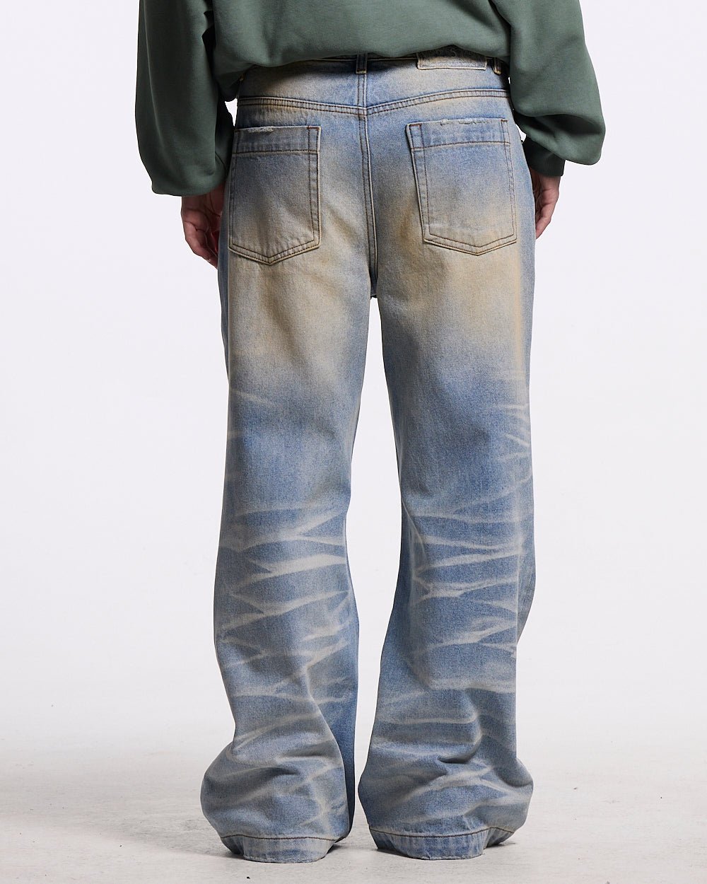TATTERED PANTS LIGHT DENIM - Cold Culture