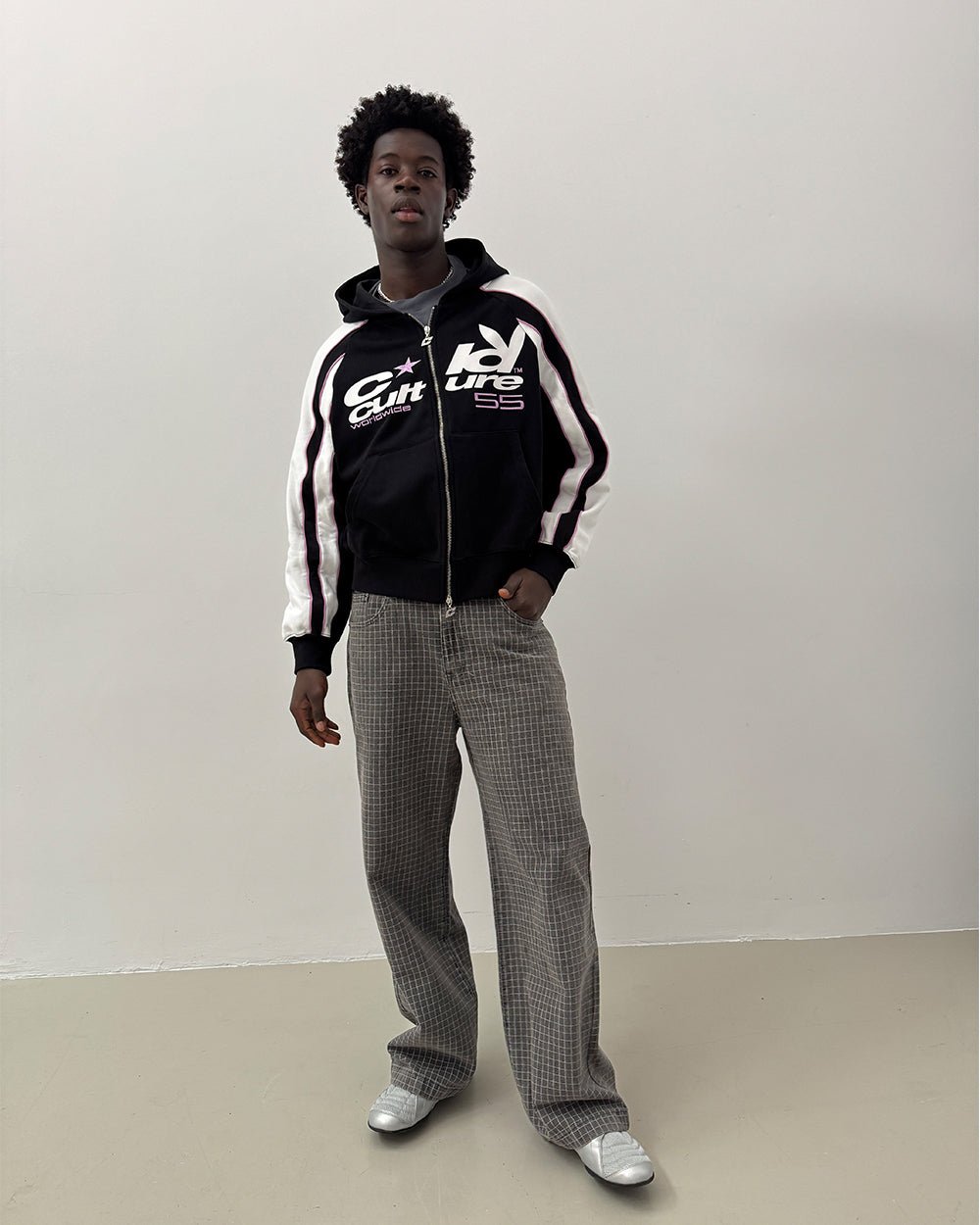 TEASE ME ZIP HOODIE BLACK & GREY - Cold Culture