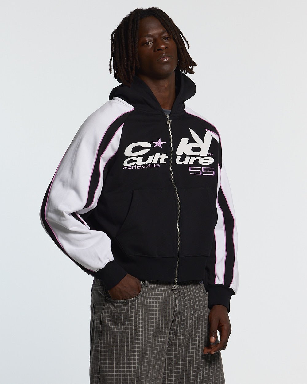 TEASE ME ZIP HOODIE BLACK & GREY - Cold Culture