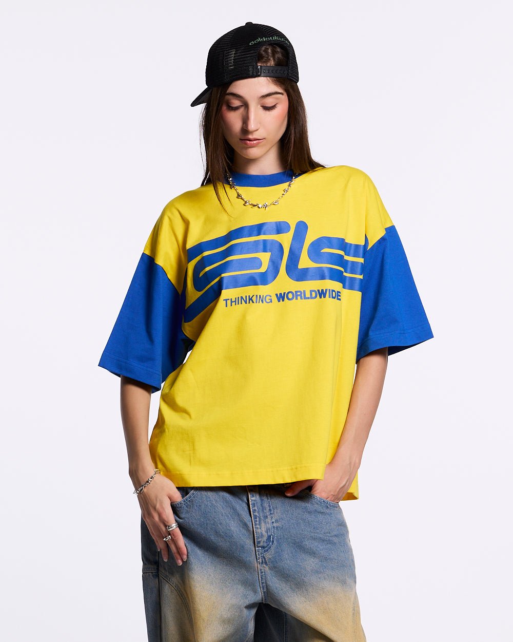 TEEN SPIRIT ERA TEE YELLOW AND BLUE - COLD CULTURE