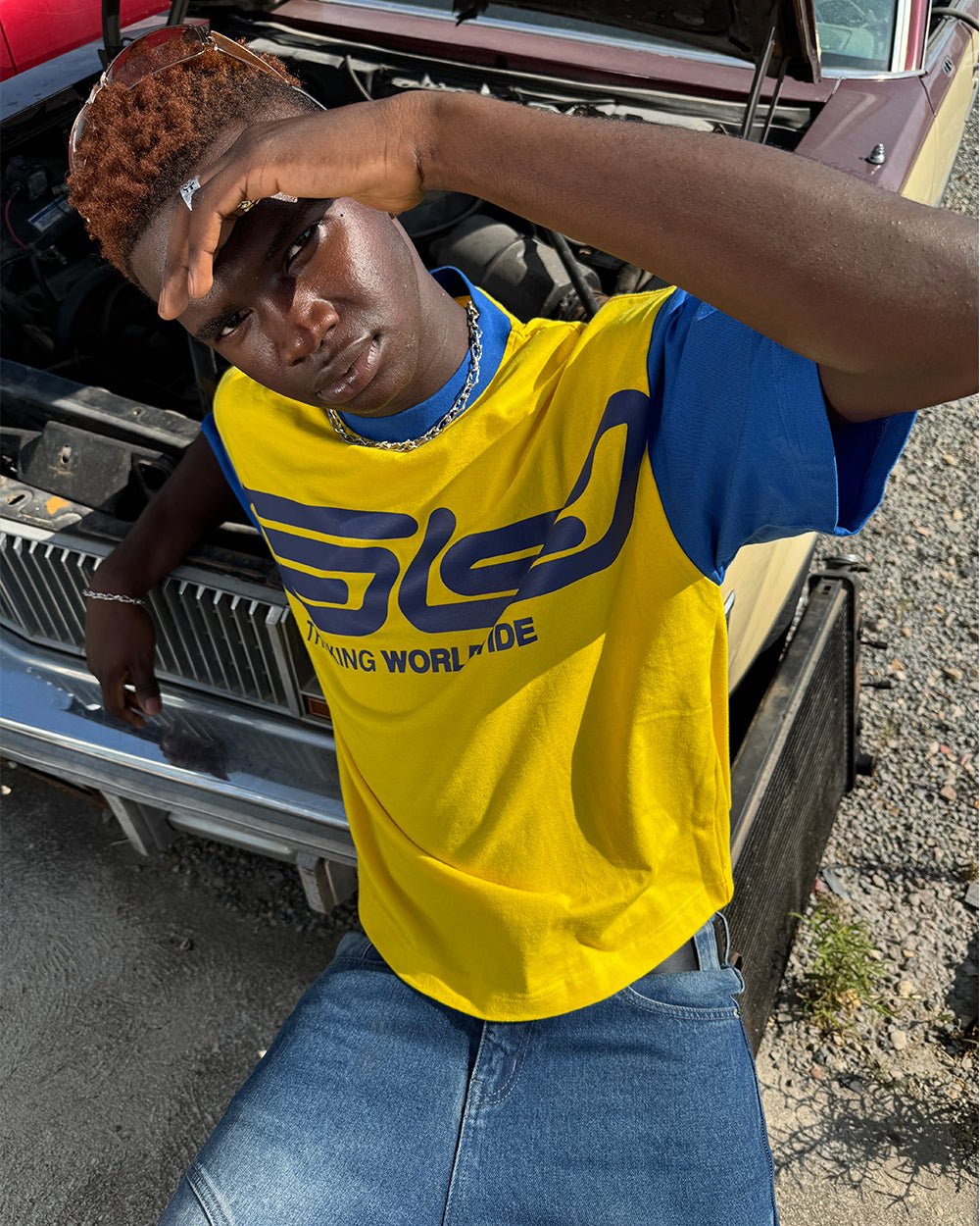 TEEN SPIRIT ERA TEE YELLOW AND BLUE - COLD CULTURE