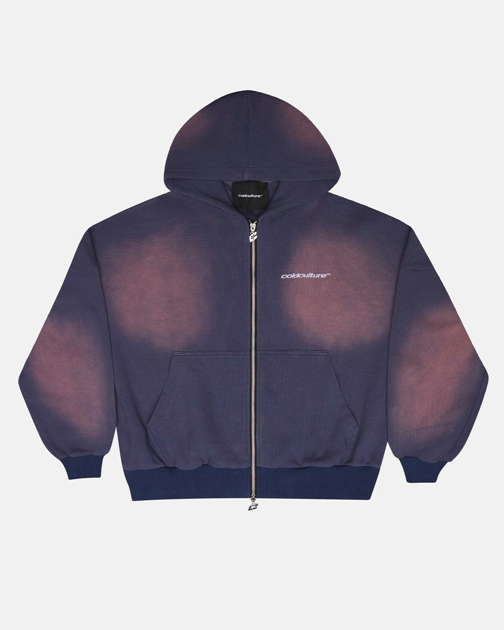 THERMAL ZIP HOODIE BLUE - Cold Culture