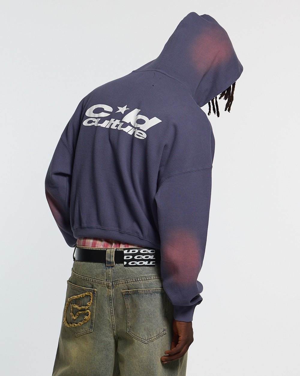 THERMAL ZIP HOODIE BLUE - Cold Culture